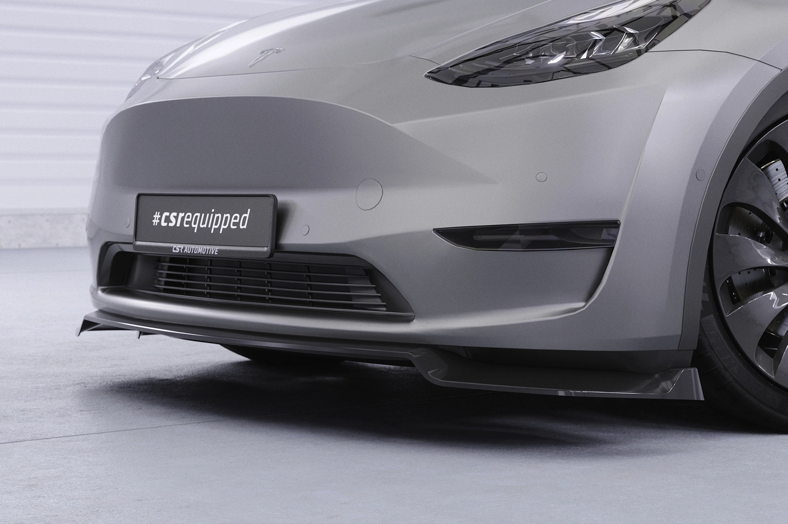 Voorspoiler Tesla Model Y glans zwart