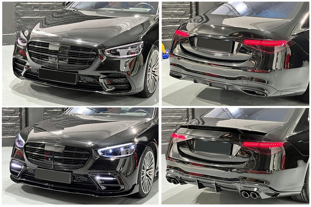 Bodykit Mercedes S Klasse W223 AMG Pakket Glans Zwart