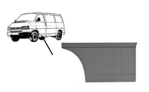 deurplaat, voorportier, links VW T4, 1991-2003