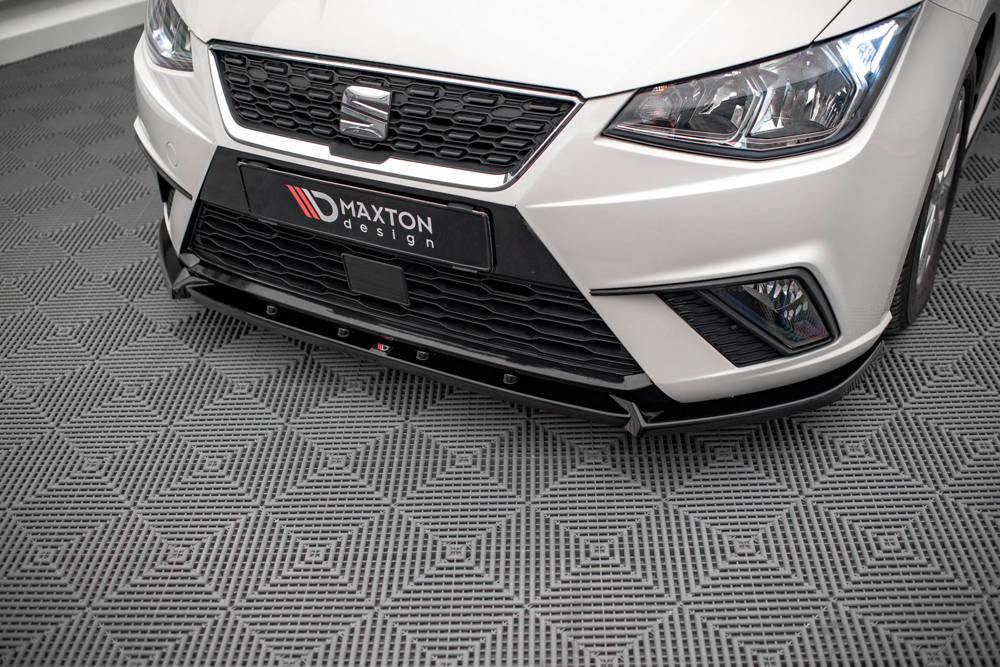 Voorspoiler V.1 Seat Ibiza KJ Maxton Glans Zwart