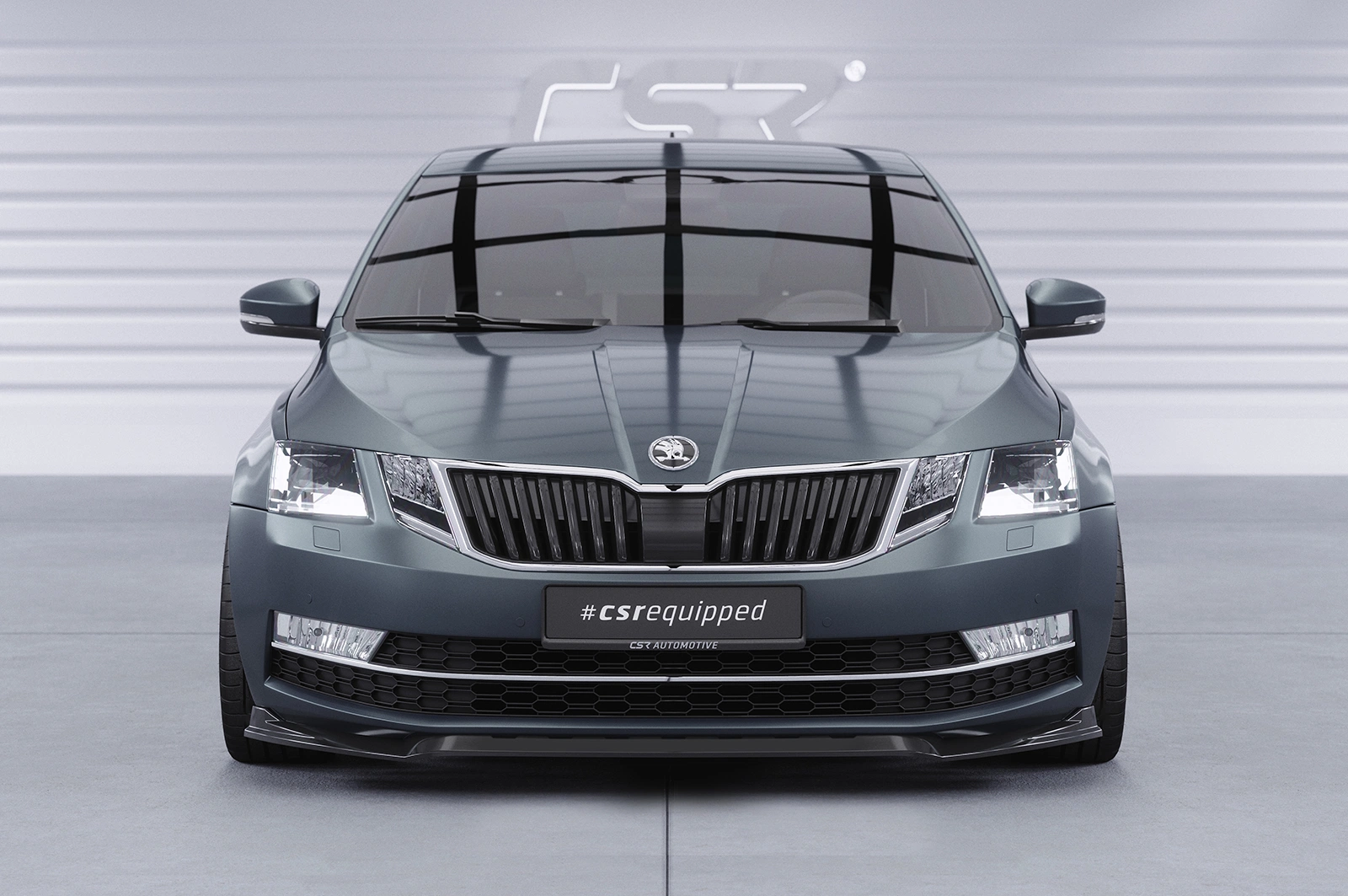 Voorspoiler Skoda Octavia 3 Glans Zwart (2016-2019) van CSR Automotive