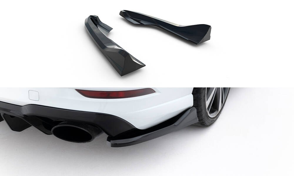 Achterzij Spoilers V.5 Audi RS3 Sedan 8V Facelift Maxton Glanzend zwart