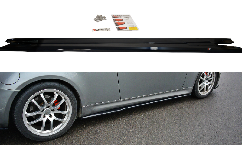 Zijskirts Diffusers Infiniti G35 Coupe Glanzend Zwart