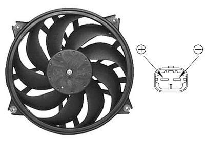 ventilator, benzine/diesel, 500w, 39cm Citroen Xsara, N7, 2000-2