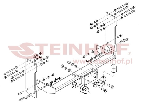 Trekhaak VW Crafter Pick-Up (5T) dubbele wielen 2006-....