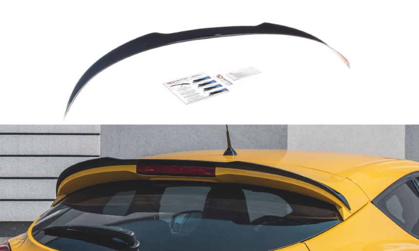 Spoiler cap Renault Megane 3 RS Maxton Design glans zwart