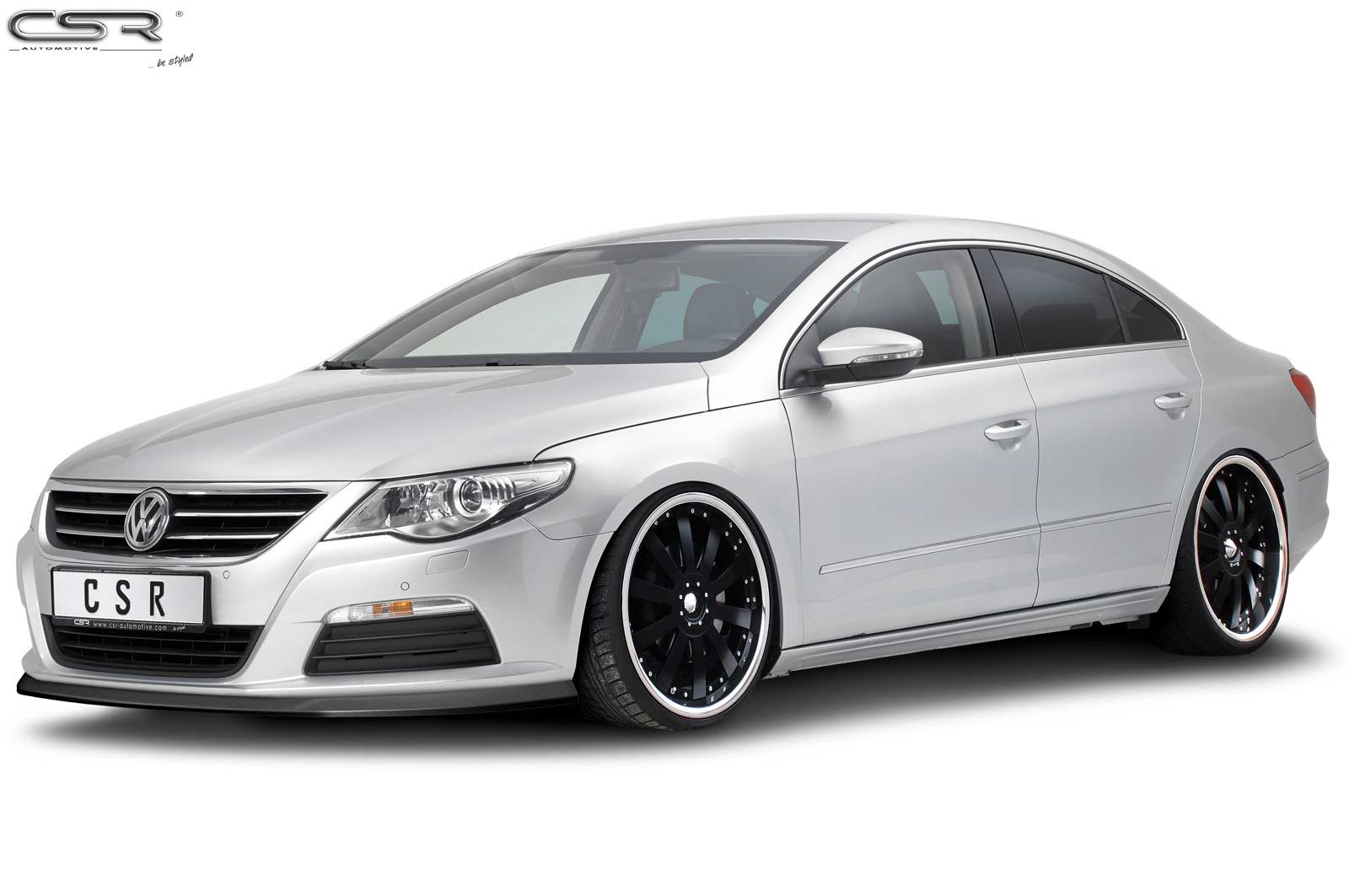 Voorspoiler VW Passat CC mat zwart