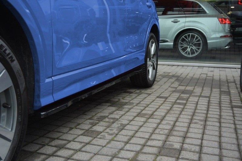 Zij Skirts Diffusers Audi Q2 MK.1 Glanzend Zwart