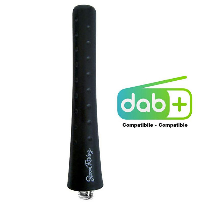 Simoni Racing Aluminium Antenne Rubber - Zwart - Lengte 8cm