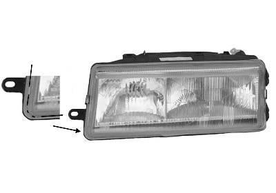 koplamp, H1+H1, links,-10/1995 Seat Toledo, 1991-1999