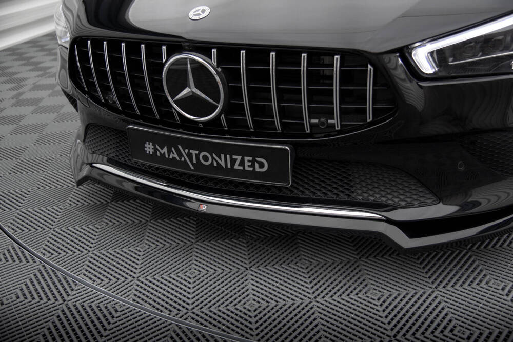 Voorspoiler V.1 Mercedes Benz CLA C118 Maxton Glans Zwart