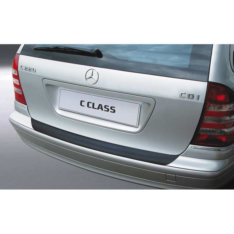 ABS Achterbumper beschermlijst  Mercedes-Benz C-Klasse W203 Kombi 2001-2007 Zwart