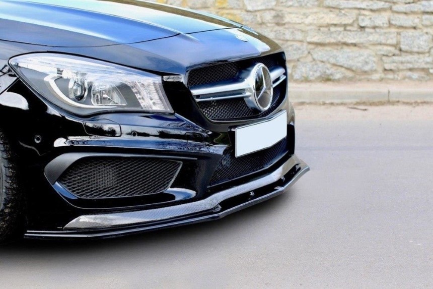 Voorspoiler Mercedes CLA 45 AMG C117 Maxton Design glans zwart