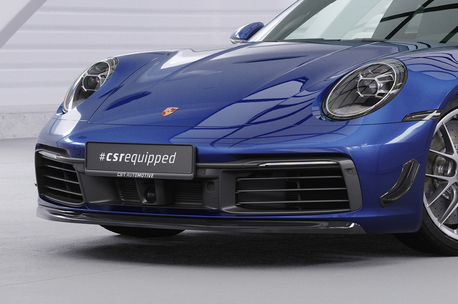 Voorspoiler Porsche 911/992 glans zwart – 2019–05/2024