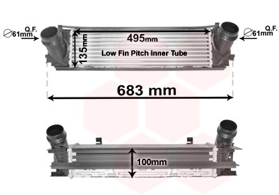 INTERCOOLER M135i/xDrive 495x133x100 BMW 1(F20)135i/-3(F30)335i