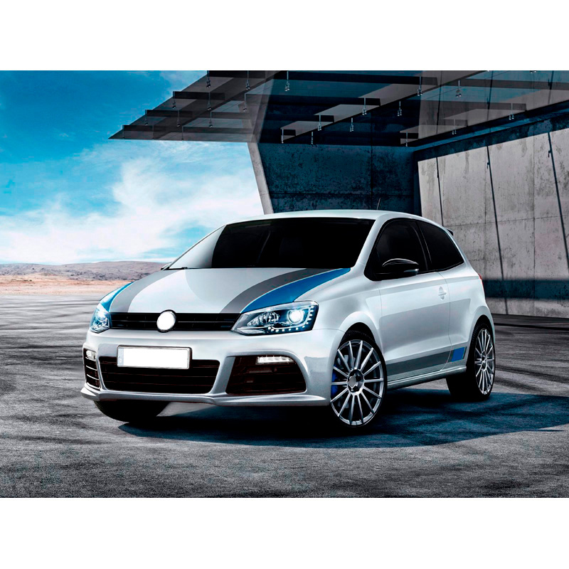 Voorbumper  Volkswagen Polo 6R 2009-2014 'R-Look' incl. Grills & DRL's (PP)