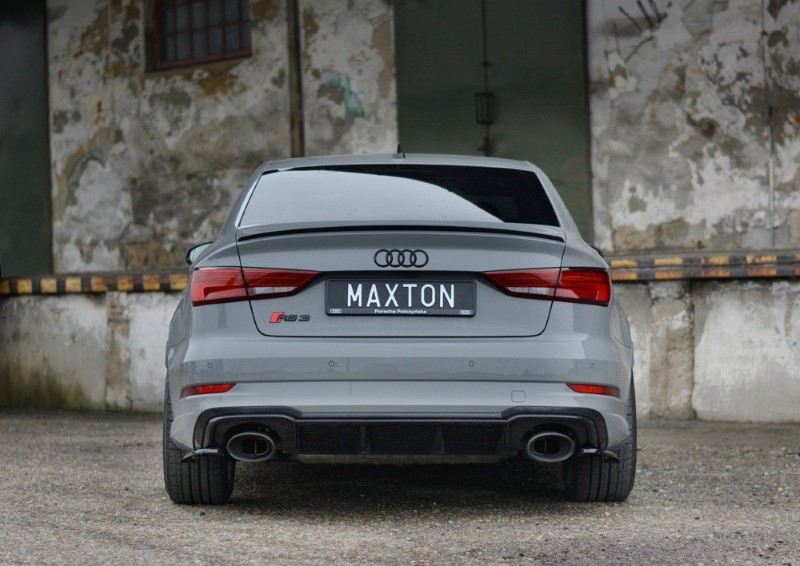 Achterzij Spoilers Audi RS3 8V FL Sedan Glanzend Zwart