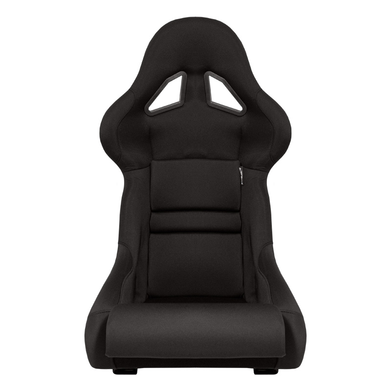 Sportstoel 'BS8' - Zwart - Vaste polyester rugleuning - incl. sledes