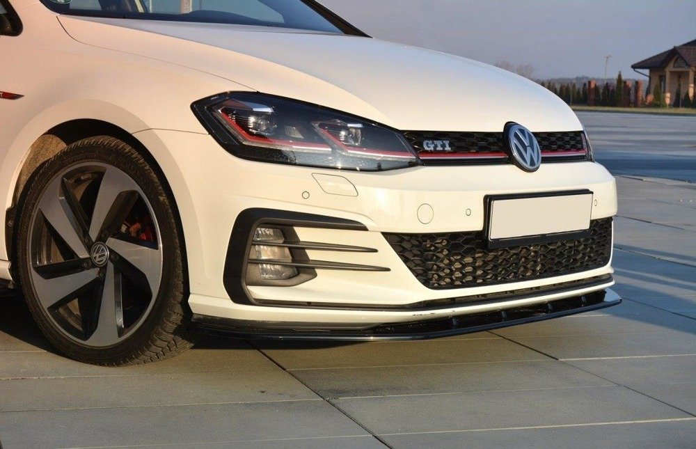 Voorspoiler VW Golf 7.5 GTI Facelift Glans Zwart