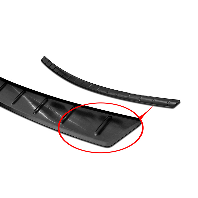 Zwart RVS Achterbumperprotector  Mercedes C-Klasse C205 Coupe AMG 2015-2021 'Ribs'