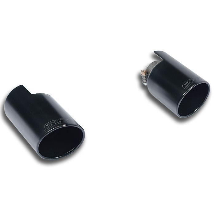 Endpipe kit Right O100 - Left O100 "Black" for 500 Abarth essesse 160hp