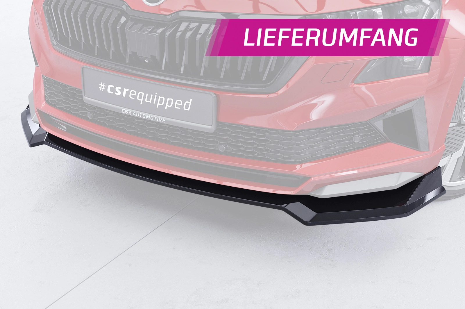 Voorspoiler Skoda Karoq Sportline glans zwart