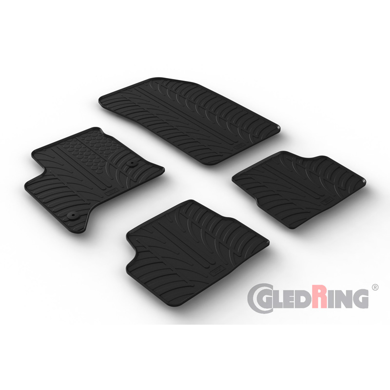 Gledring Rubbermatten  Fiat 600 Hybrid 2024- (T profiel 4-delig + montageclips)