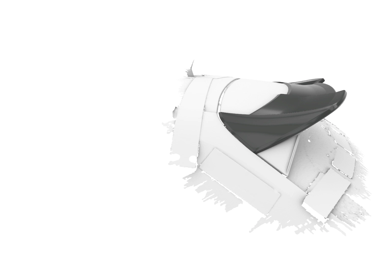 Dakspoiler Audi A3 8V CSR glans zwart