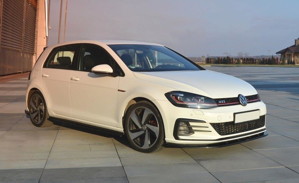 Voorspoiler VW Golf 7.5 GTI Facelift Glans Zwart