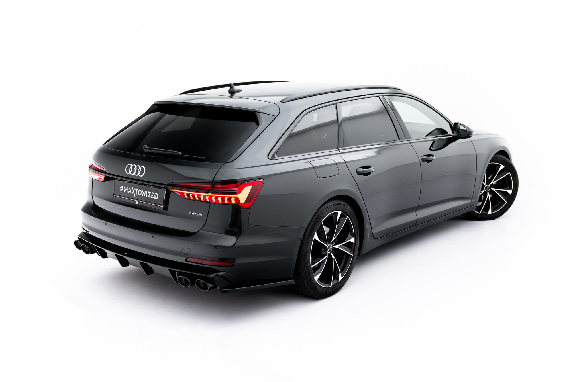 Achterbumper + Imitatie Uitlaateindstukken Audi A6 Sedan / Avant C8 / C8 Facelift