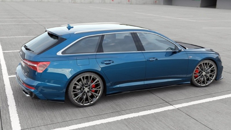 Zijskirts Audi A6 S-Line / S6 C8 Maxton Glans Zwart