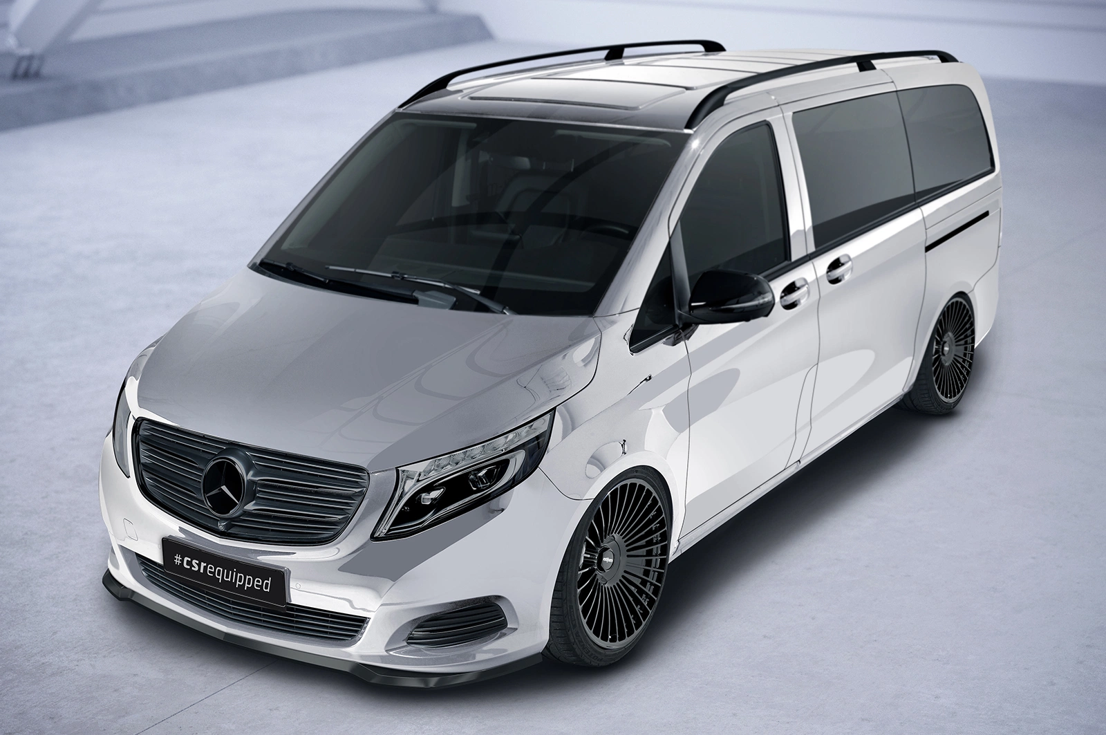 Voorspoiler Mercedes-Benz V-Klasse 447 Glans Zwart – CSR Automotive