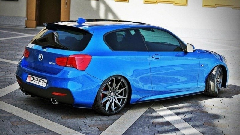 Achterzij Spoilers BMW 1 F20/F21 M-Power (FACELIFT) Glanzend Zwart