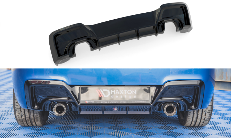 Diffuser BMW 1-Serie M135I F20 Maxton Design glans zwart