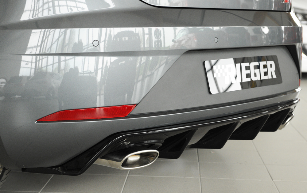 Achterbumper Diffusor Rieger Seat Leon Cupra 5F 17-.. Gloss Black
