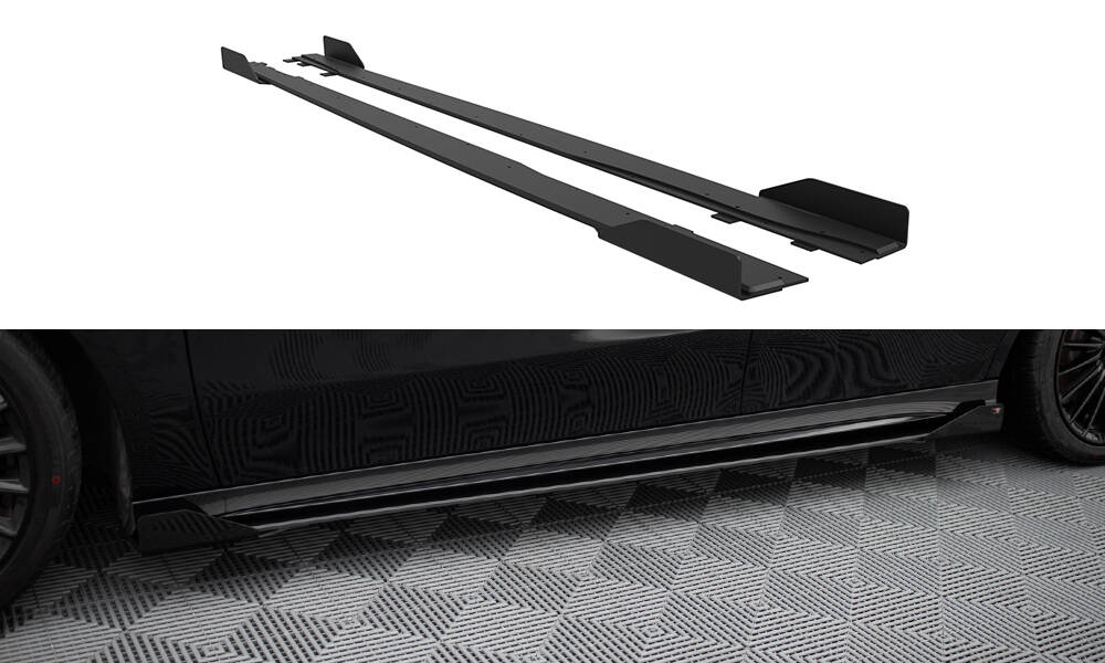 Zijskirts met Canards Mercedes A Klasse AMG Pakket / A35 AMG Maxton Street Pro