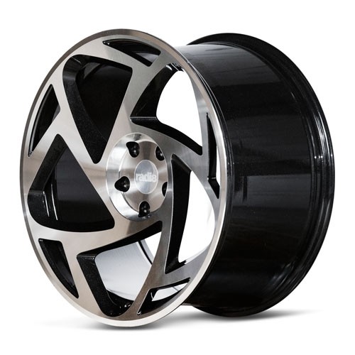 RADI8 S5 10.0x19 5x120 40 Gloss black machine face 72,56 Velgen
