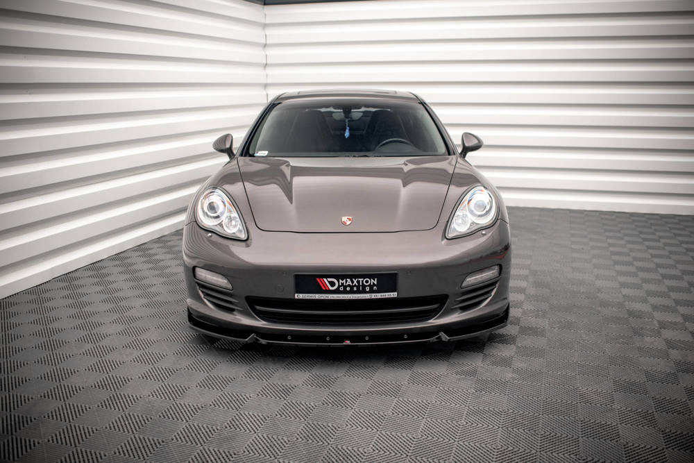 Voorspoiler V.2 Porsche Panamera 970 Maxton Glans Zwart