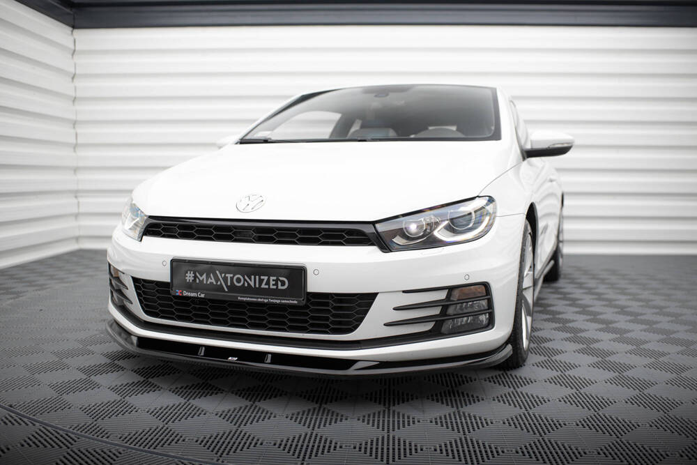 Voorspoiler V.1 Volkswagen Scirocco FL Maxton Glans Zwart