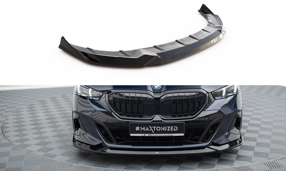 Voorspoiler BMW 5 G60 M-pack V.2 Glans Zwart Maxton
