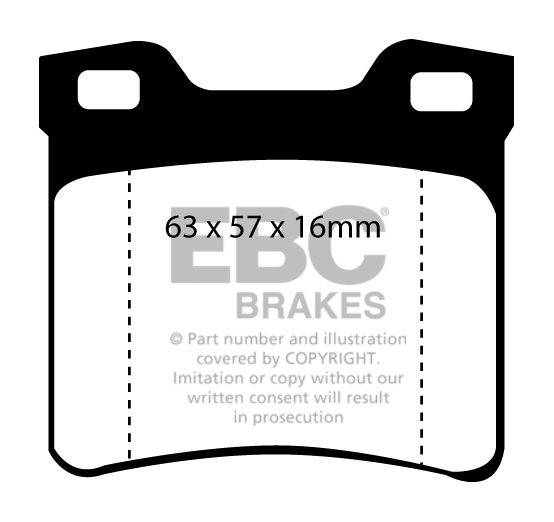 EBC Brakes PEUGEOT 406 1.9 TD 95-2000 Remblokken achterzijde gre