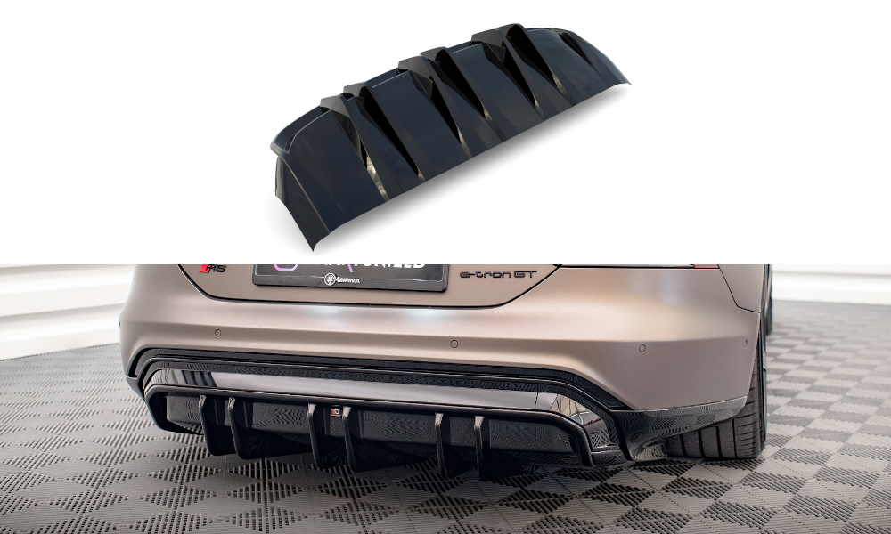 Diffuser Audi E-Tron GT & RS GT Maxton Glans Zwart