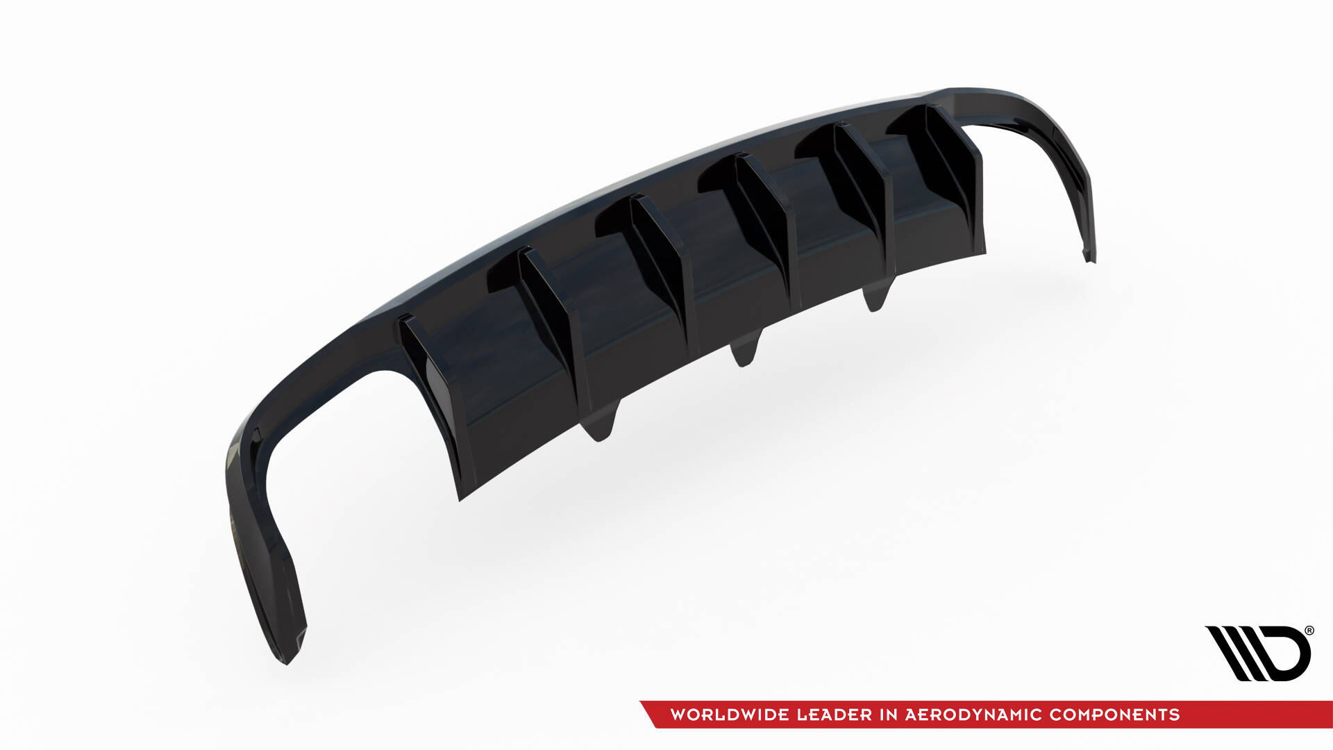Achter Diffuser Audi A4 B8 Facelift Maxton Glans zwart (dubbele uitlaat aan beide kanten)