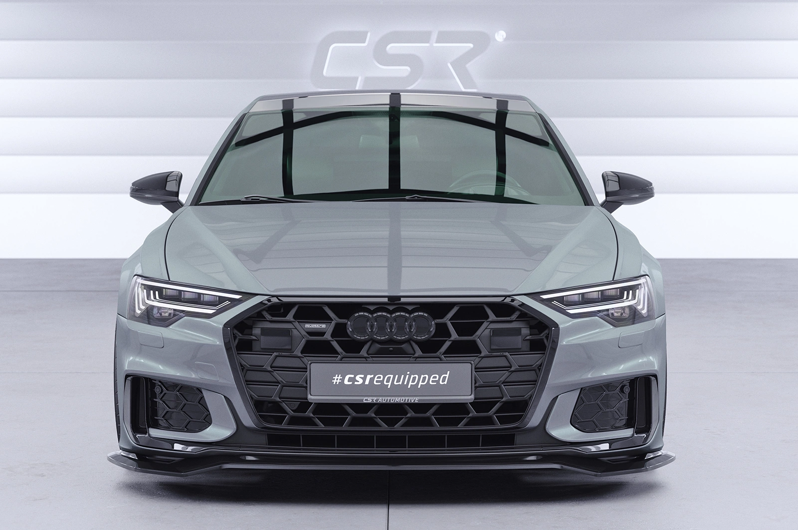 VoorspoilerAudi A6 / S6 C8 glans zwart