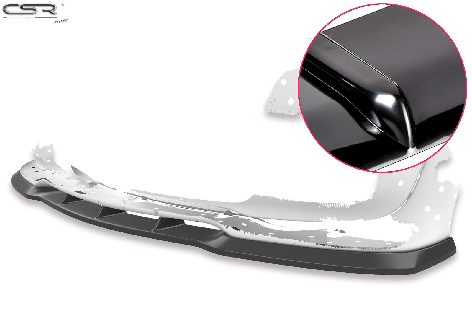 Voorspoiler Mini R56 John Cooper Works ABS Zwart Glans