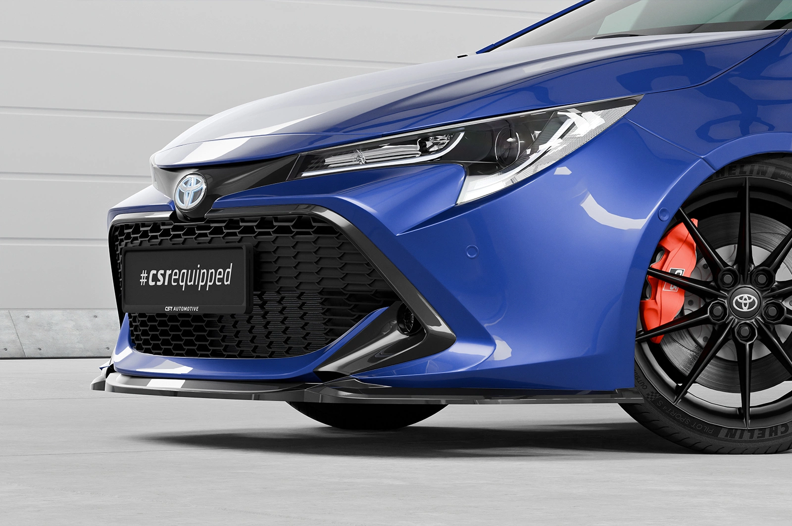 Voorspoiler  Toyota Corolla (E210) Touring Sports glans zwart