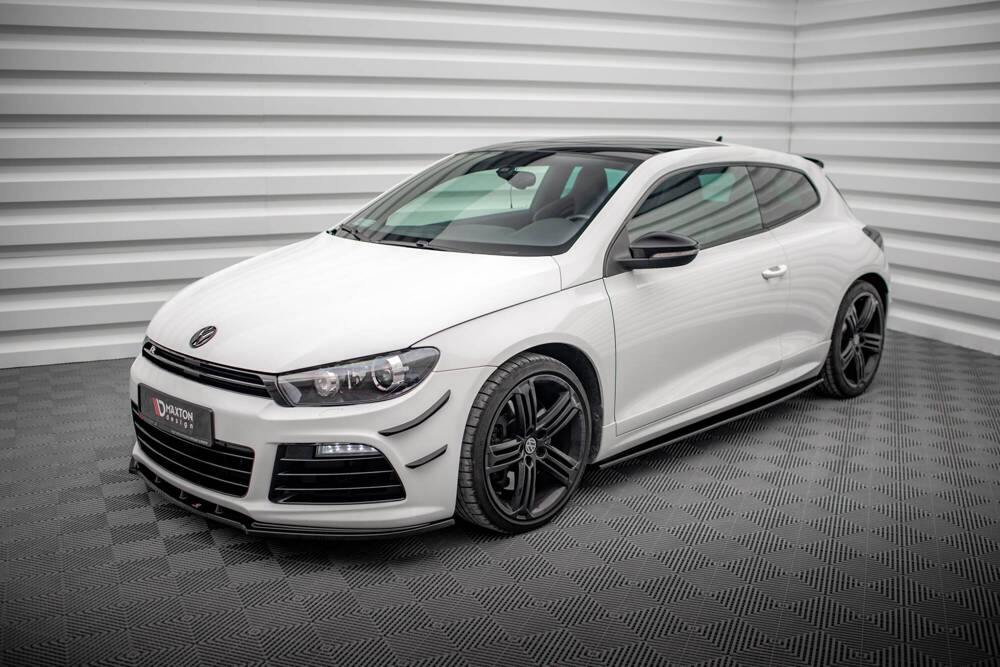 Zijskirts passend voor Volkswagen Scirocco R Maxton Glans Zwart