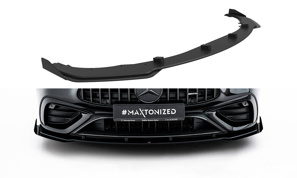 Street Pro Voorspoiler + Flaps Mercedes-AMG CLE 53 C236 Maxton Glanzend zwart
