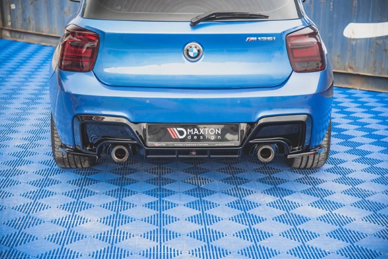 Achterzijde skirts BMW 1-Serie M135I F20 Maxton Design glans zwart V.2