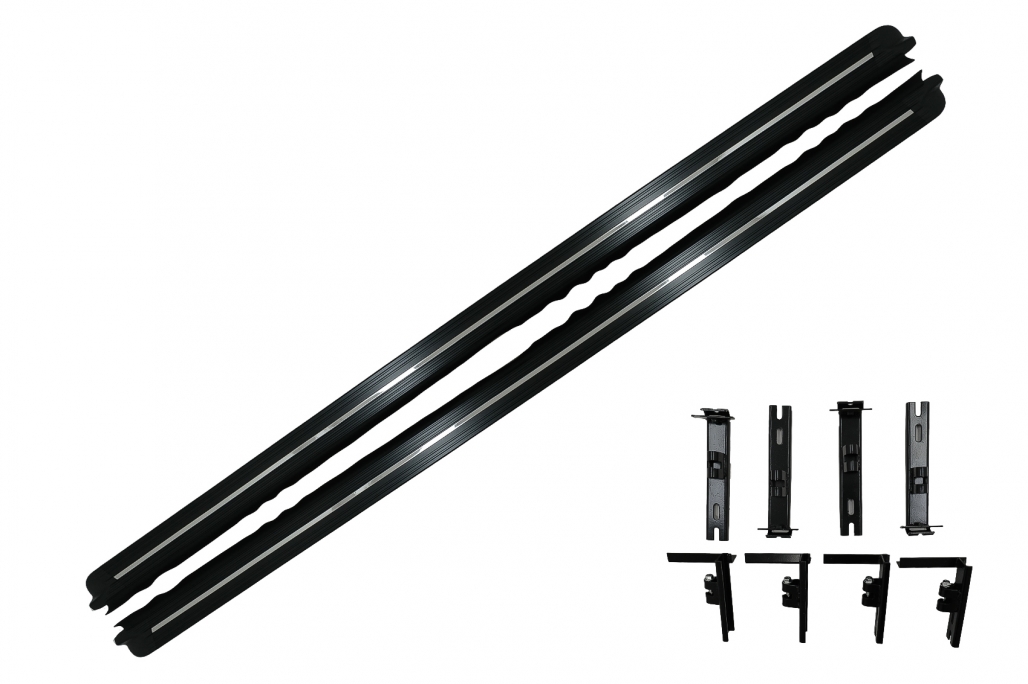 Treeplanken voor Mercedes V-Klasse W447 14-23 kort aluminium zwart